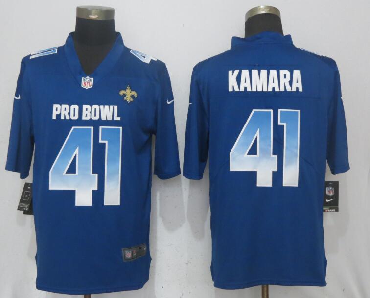 New Nike New Orleans Saints 41 Kamara Blue Nike Royal 2018 Pro Bowl Limited Jersey  