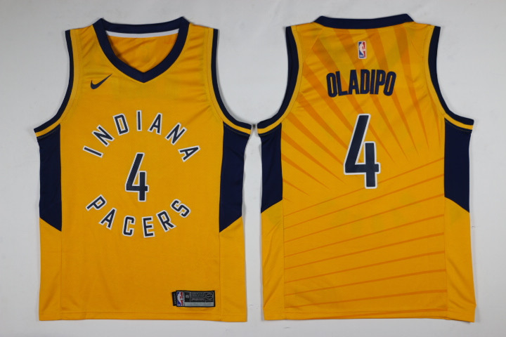 NBA Indiana Pacers #4 Oladipo Yellow Nike Jersey
