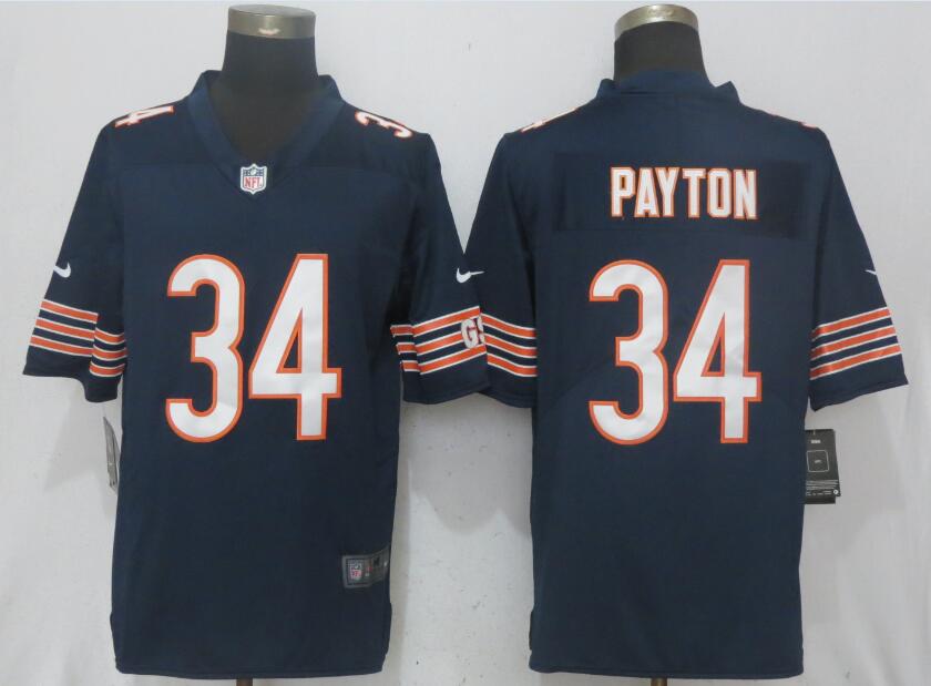 New Nike Chicago Bears 34 Payton Navy Blue 2017 Vapor Untouchable Limited Jersey