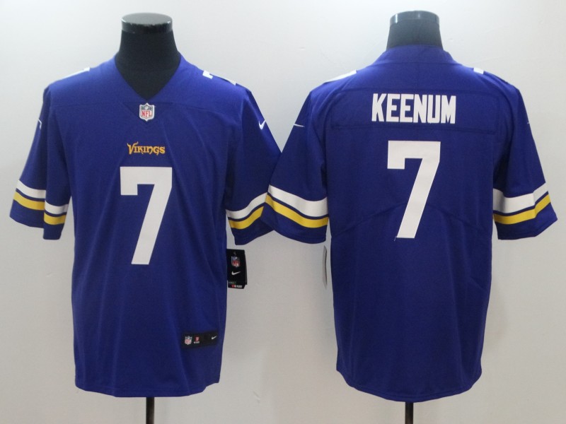 NFL Minnesota Vikings #7 Keenum Purple Vapor Limited Jersey