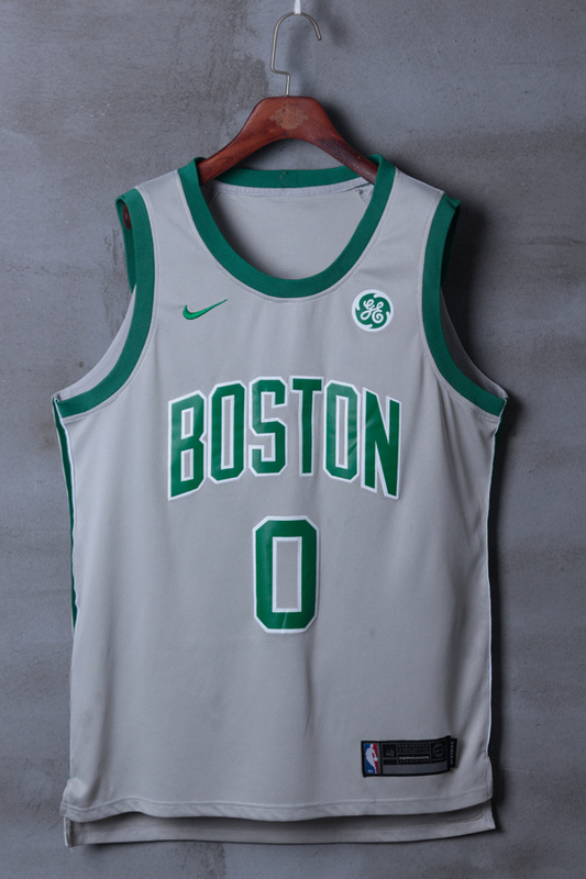 Nike NBA Boston Celtics #0 Tatum Grey CIty Jersey