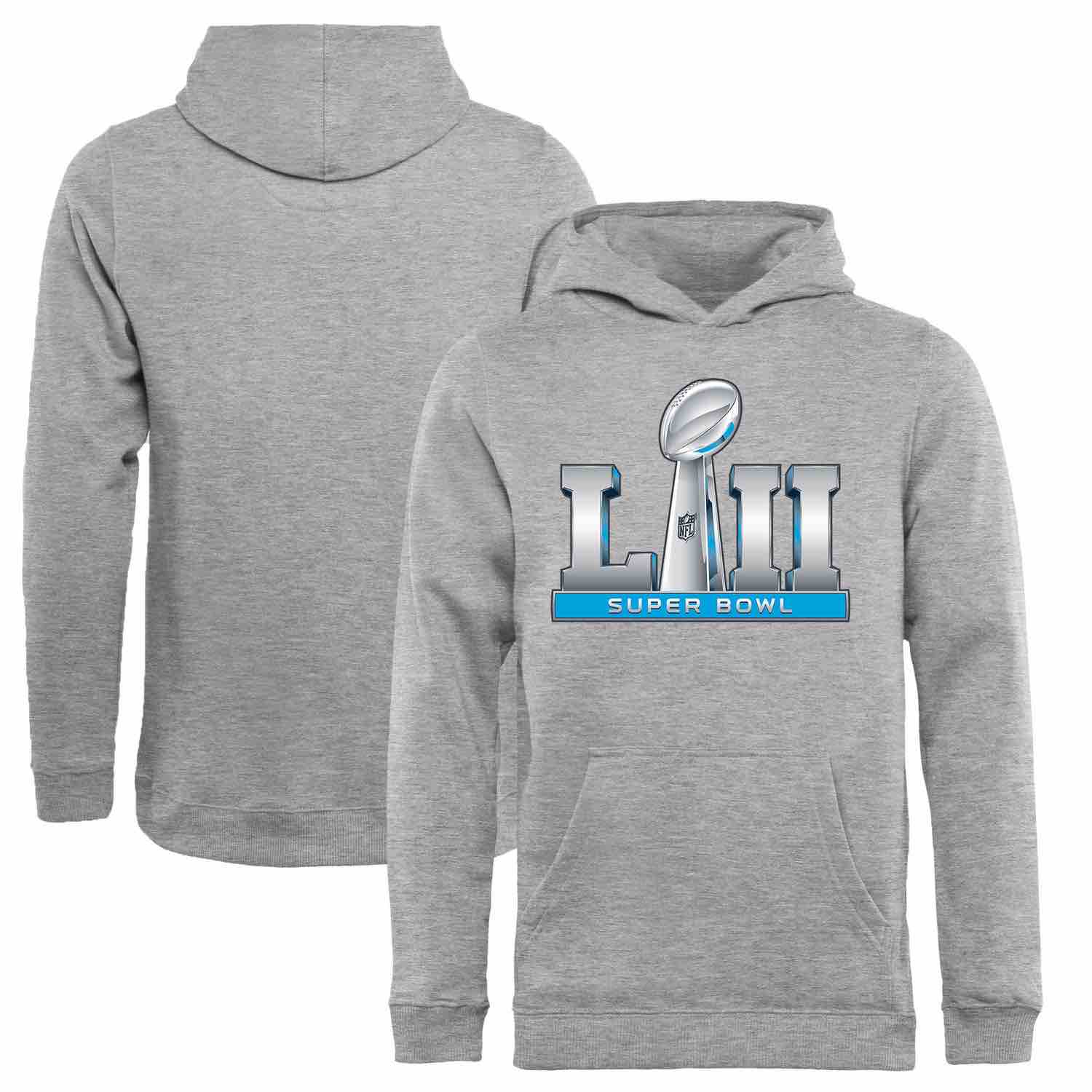 Youth NFL Pro Line by Fanatics Branded Heather Gray Super Bowl LII Event Pullover Hoodie