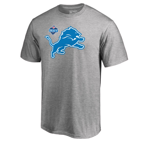 Mens Detroit Lions Pro Line by Fanatics Branded Heather Gray 2017 NFL Draft Athletic Heather T-Shirt
