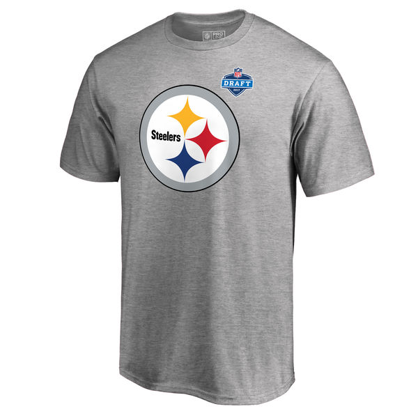 Mens Pittsburgh Steelers Pro Line by Fanatics Branded Heather Gray 2017 NFL Draft Athletic Heather T-Shirt