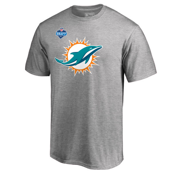 Mens Miami Dolphins Pro Line by Fanatics Branded Heather Gray 2017 NFL Draft Athletic Heather T-Shirt