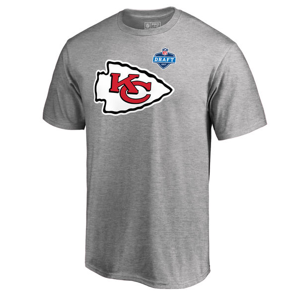 Mens Kansas City Chiefs Pro Line by Fanatics Branded Heather Gray 2017 NFL Draft Athletic Heather T-Shirt