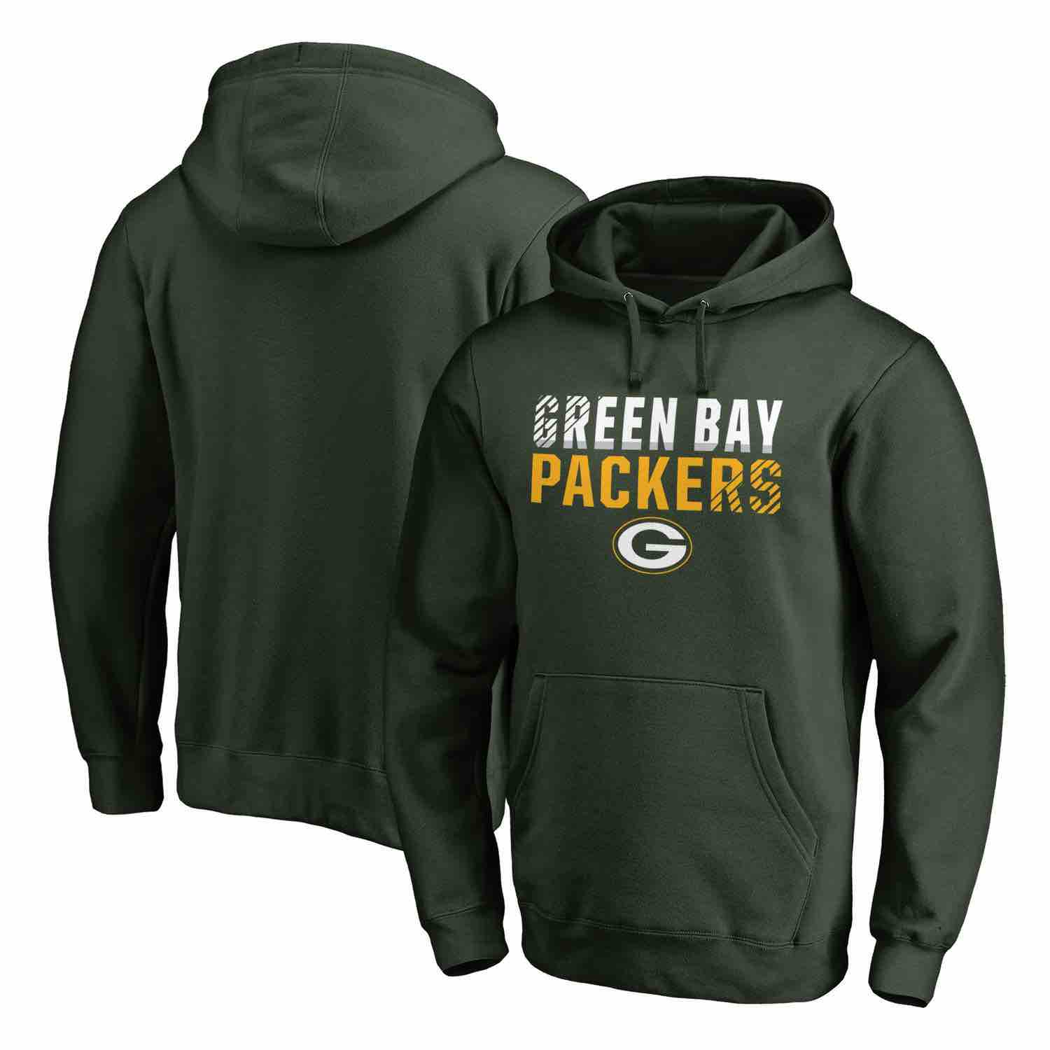 Mens Green Bay Packers NFL Pro Line by Fanatics Branded Green Iconic Collection Fade Out Pullover Hoodie