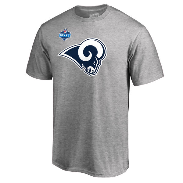 Mens Los Angeles Rams Pro Line by Fanatics Branded Heather Gray 2017 NFL Draft Athletic Heather T-Shirt