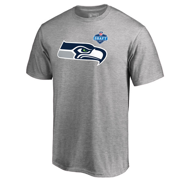 Mens Seattle Seahawks Pro Line by Fanatics Branded Heather Gray 2017 NFL Draft Athletic Heather T-Shirt