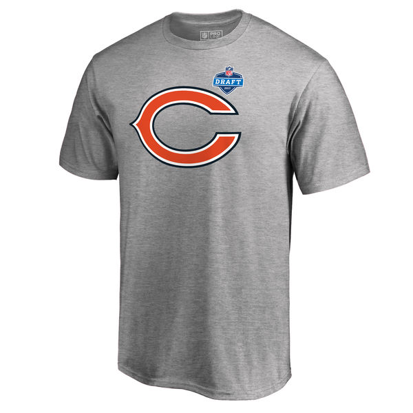 Mens Chicago Bears Pro Line by Fanatics Branded Heather Gray 2017 NFL Draft Athletic Heather T-Shirt