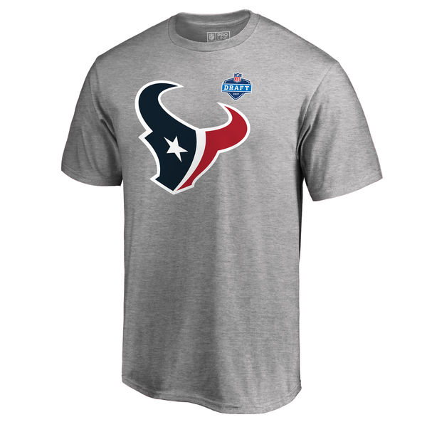 Mens Houston Texans Pro Line by Fanatics Branded Heather Gray 2017 NFL Draft Athletic Heather T-Shirt