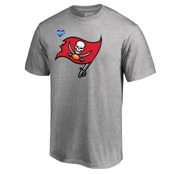 Mens Tampa Bay Buccaneers Pro Line by Fanatics Branded Heather Gray 2017 NFL Draft Athletic Heather T-Shirt