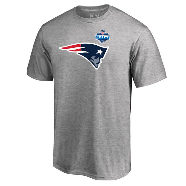 Mens New England Patriots Pro Line by Fanatics Branded Heather Gray 2017 NFL Draft Athletic Heather T-Shirt