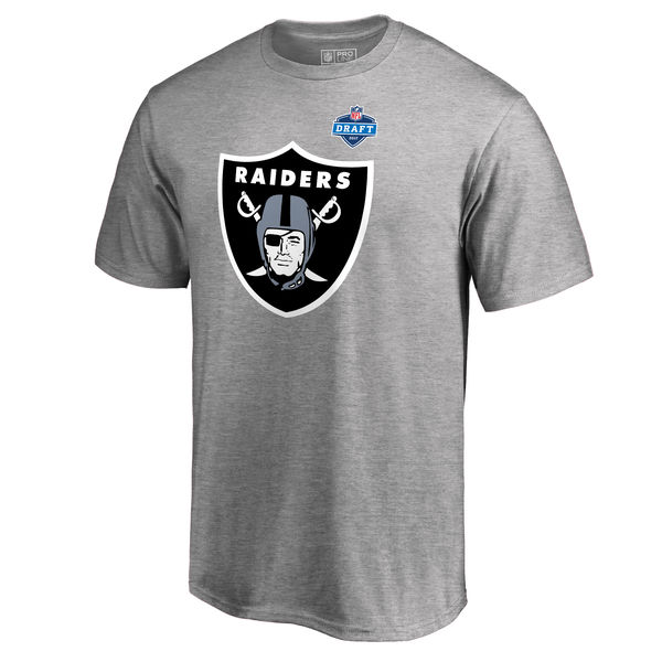 Mens Oakland Raiders Pro Line by Fanatics Branded Heather Gray 2017 NFL Draft Athletic Heather T-Shirt