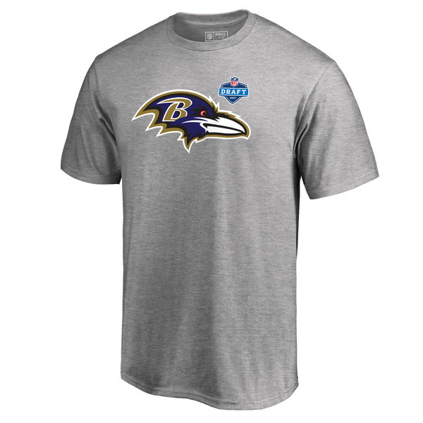 Mens Baltimore Ravens Pro Line by Fanatics Branded Heather Gray 2017 NFL Draft Athletic Heather T-Shirt