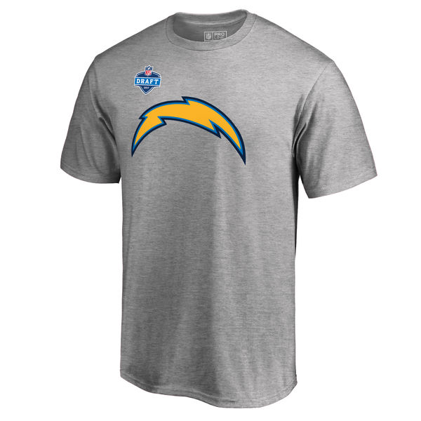 Mens Los Angeles Chargers Pro Line by Fanatics Branded Heather Gray 2017 NFL Draft Athletic Heather T-Shirt