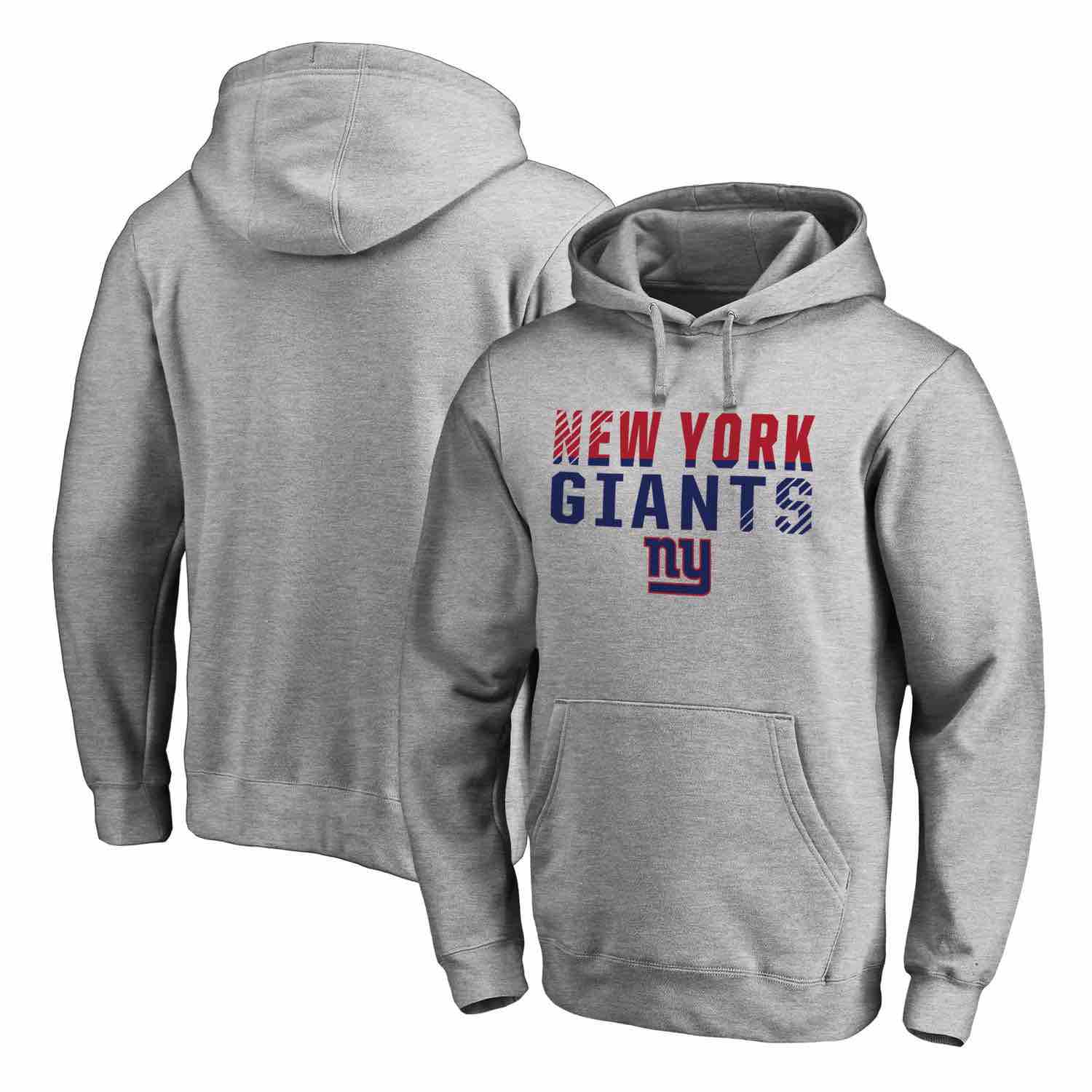 Mens New York Giants NFL Pro Line by Fanatics Branded Ash Iconic Collection Fade Out Pullover Hoodie