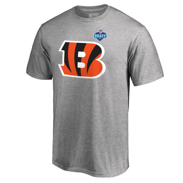 Mens Cincinnati Bengals Pro Line by Fanatics Branded Heather Gray 2017 NFL Draft Athletic Heather T-Shirt