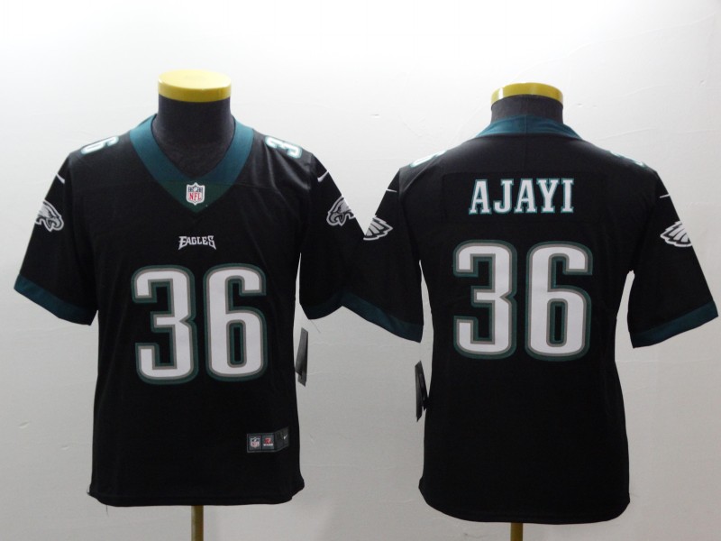 Kids NFL Philadelphia Eagles #36 Ajayi Black Vapor Limited Jersey