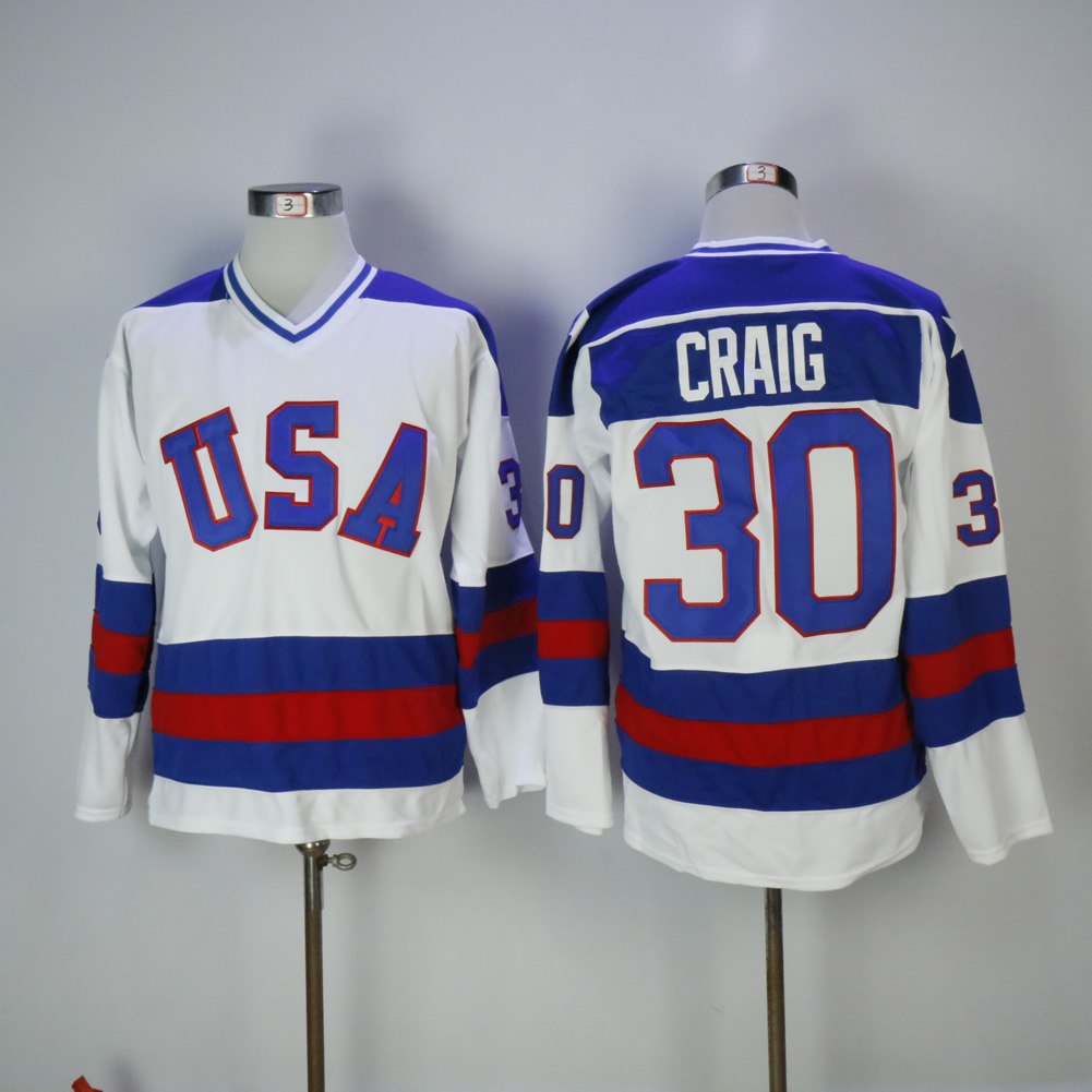 NHL USA Team #30 Craig White Hockey Jersey