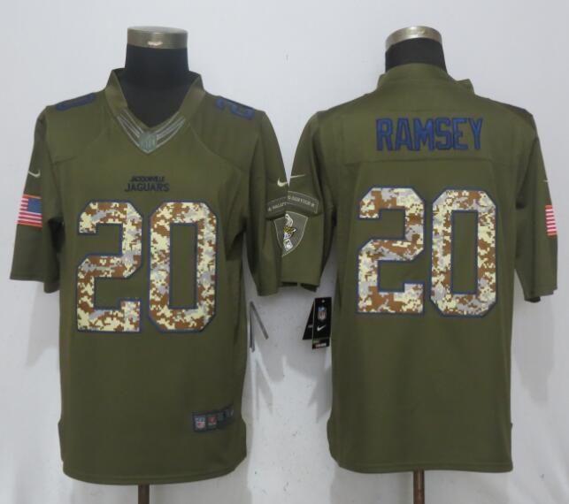 Nike Jacksonville Jaguars #20 Ramsey Green Salute To Service Limited Jersey