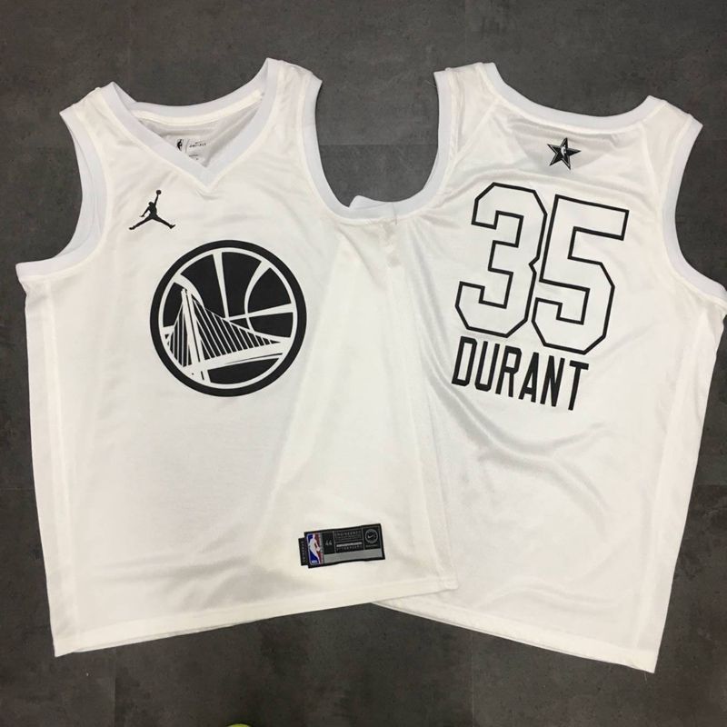 NBA Golden State Warriors #35 Durant White 2018 All Star Jersey