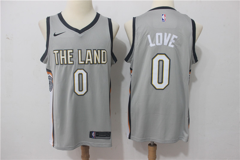 Nike NBA Cleveland Cavaliers #0 Love Grey New Jersey