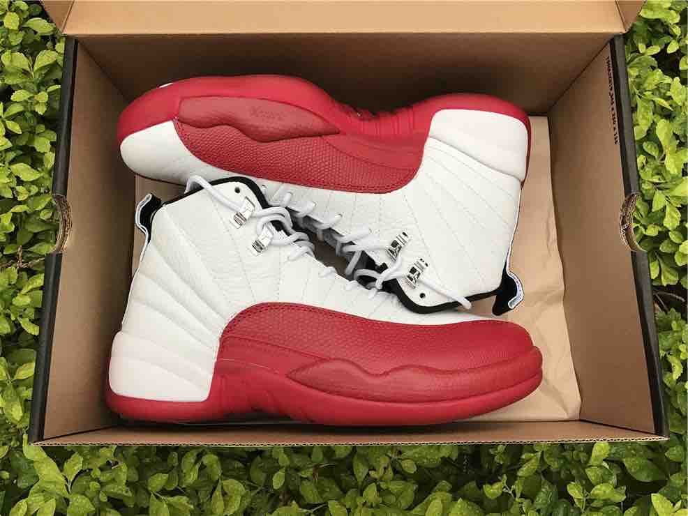 Nike Air Jordan 12 White Red Sneakers