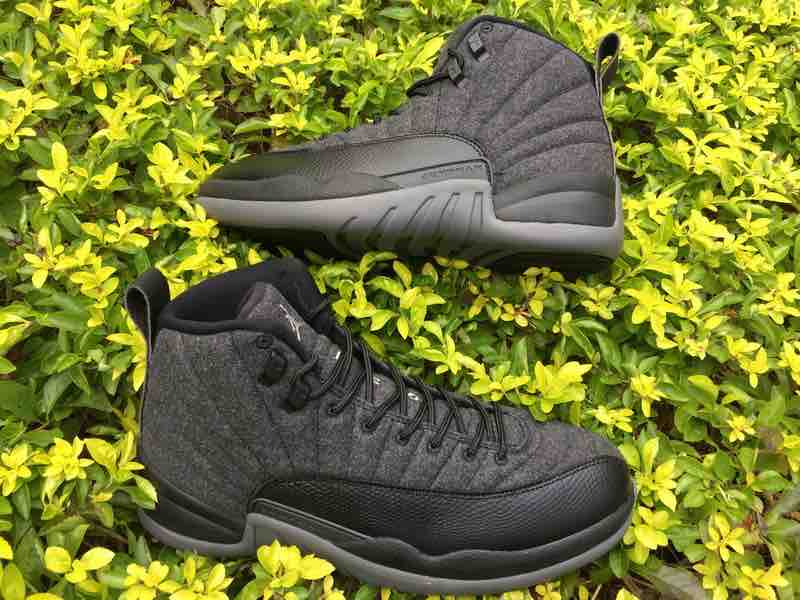 Nike Air Jordan 12 Wool Black Sneakers