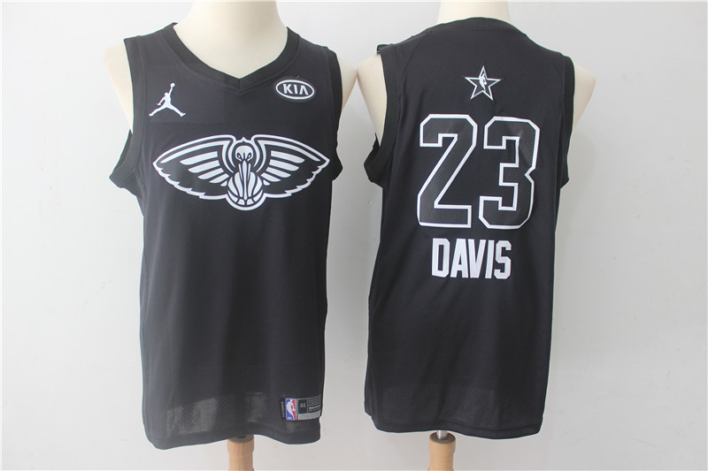 Nike NBA New Orleans Hornets #23 Davis Black All Star Jersey