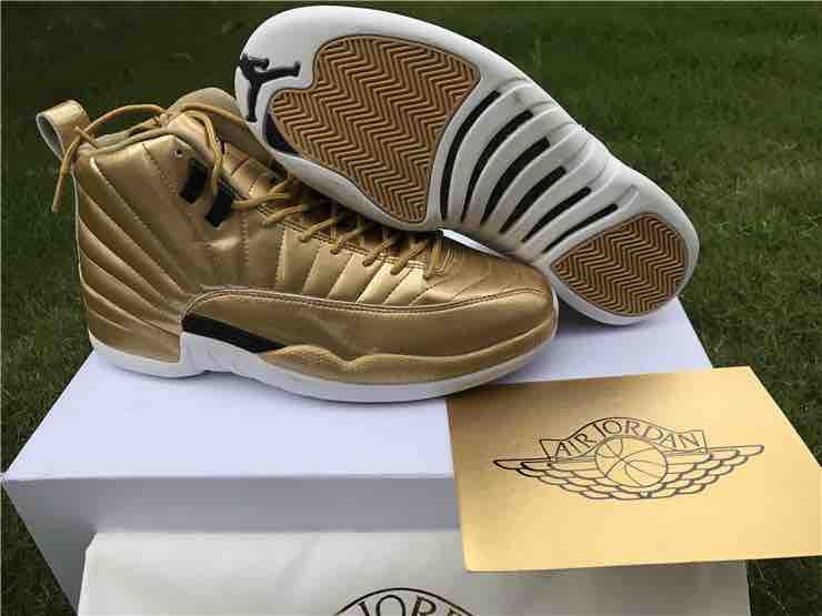Nike Air Jordan 12 Pinnacle Gold Sneakers