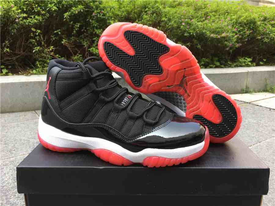 Nike Air Jordan 11 Black Red Sneakers