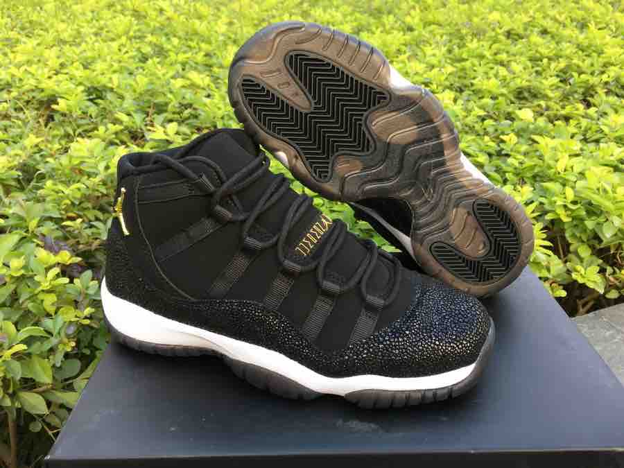 Nike Air Jordan 11 Low Black Gold Sneakers