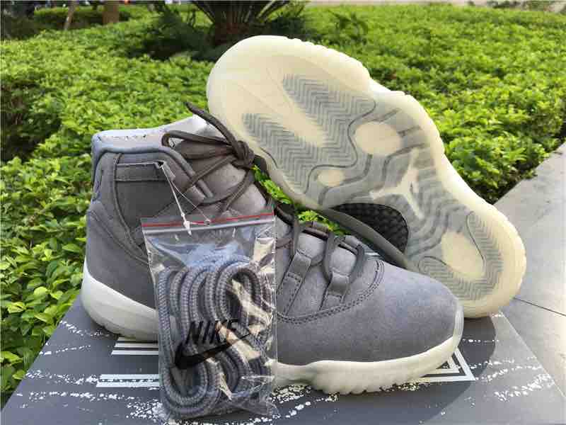Nike Air Jordan 11 Grey Suede Sneakers
