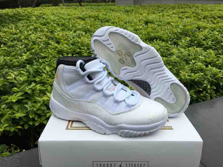 Nike Air Jordan 11 Low White Gold Sneakers