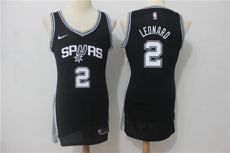 Womens NBA San Antonio Spurs #2 Leonard Black Skirt