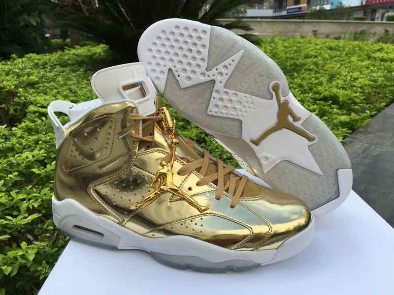 Nike Air Jordan 6 Pinnacle Metallic Gold Sneakers