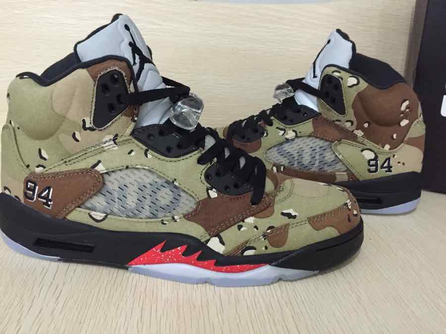 Nike Air Jordan 5 Supreme x Camo Sneakers