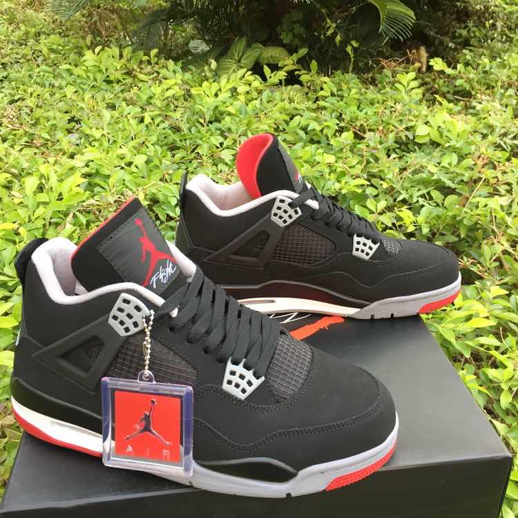 Nike Air Jordan 4 Black Red Sneakers
