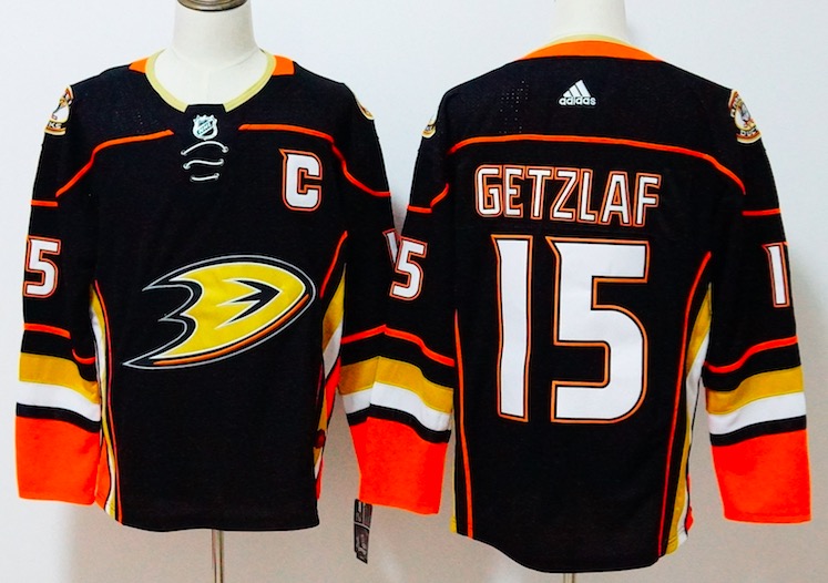 Adidas NHL Anaheim Ducks #15 Getzlaf Black Jersey