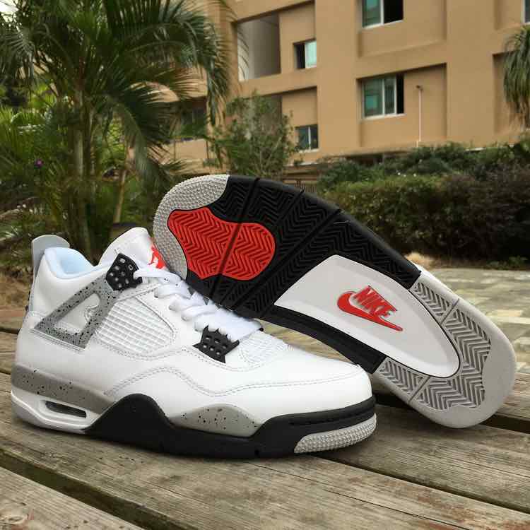 Nike Air Jordan 4 White Cement Sneakers