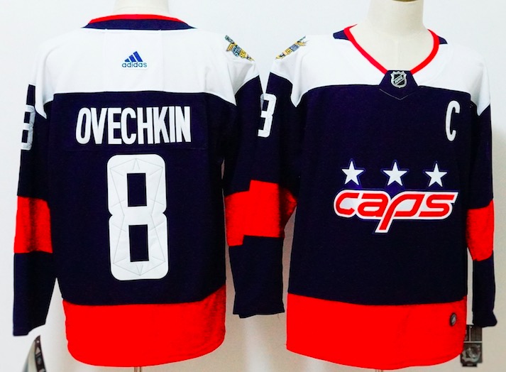 NHL Washington Capitals #8 Ovechkin Stadium Series Navy Jersey