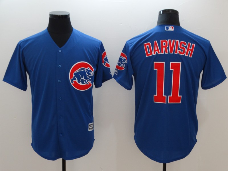 MLB Chicago Cubs #11 Darvish Blue Game Jersey