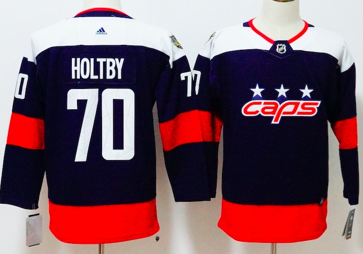 Womens NHL Washington Capitals #70 Holtby Stadium Series Navy Jersey