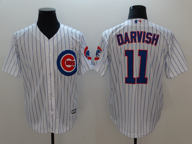 MLB Chicago Cubs #11 Darvish White Game Jersey