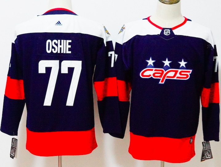 Kids NHL Washington Capitals #77 Oshie Stadium Series Navy Jersey