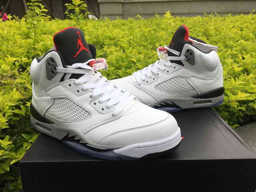 Nike Air Jordan 5 White Cement Sneakers