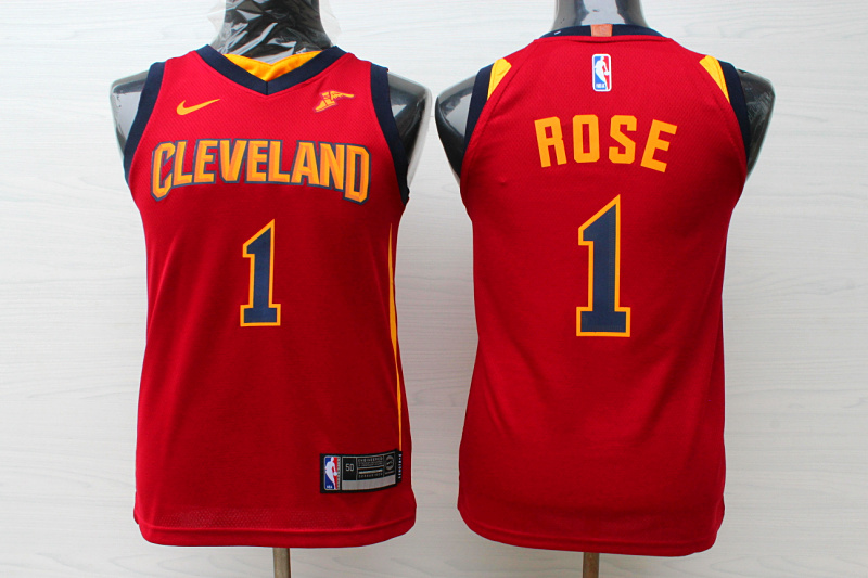 NBA Cleveland Cavaliers #1 Rose Red Kids jersey