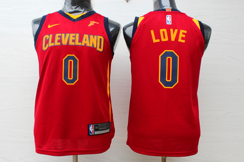 NBA Cleveland Cavaliers #0 Love Red Kids jersey