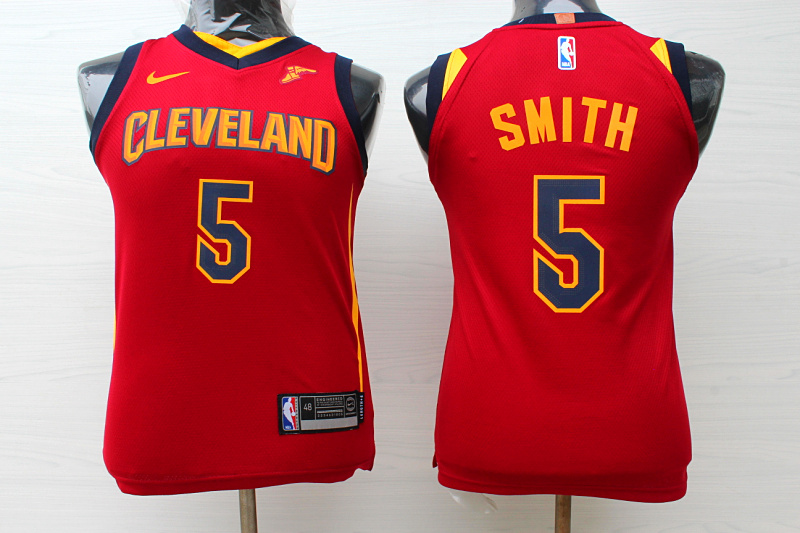 NBA Cleveland Cavaliers #5 Smith Red Kids jersey